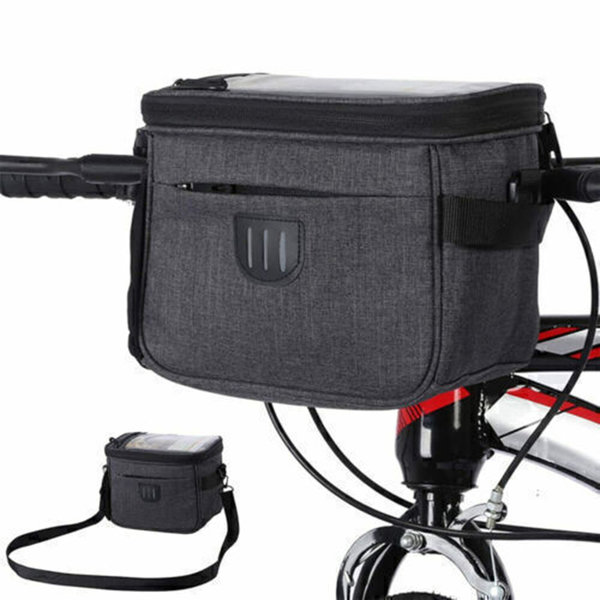 5L Fahrradkorb vorne Tasche, Wasserdichter mit Touchscreen Vorne Fahrradtasche und Abnehmbarem Gurt